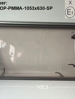 LMC Wohnwagen Fenster ca 105,3 x 63 gebraucht, Sonderpreis (Schmutz innen) Polyplastic Roxite PMMA 43R-001745 0306 (zB LMC 530K BJ 2006) - Schotten Zentrum