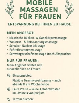 Mobile Massagen rund um München - München