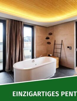 Teilmöbliertes PENTHOUSE mit Kamin, EBK, vielen Holz-Elementen, Aufzug, Stellplätzen u.v.m. - Leipzig