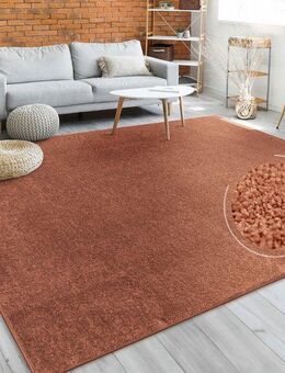 Paco Home Teppich Porto 890, rechteckig, Höhe: 13 mm, Kurzflor, Uni-Farben, ideal im Wohnzimmer & Schlafzimmer