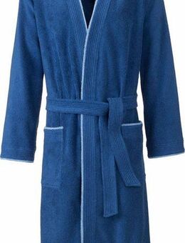 Egeria Herrenbademantel Nico, ideal für Sauna & Spa, Hotelbademantel, Morgenmantel, Langform, Walkfrottee, Kimono-Kragen, Gürtel, mit Kimono-Kragen, farblich abgesetzte Paspelierung