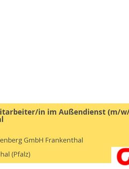 Vertriebsmitarbeiter/in im Außendienst (m/w/d) Frankenthal - Frankenthal (Pfalz)