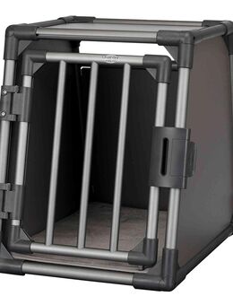 TRIXIE Transportbox aus Aluminium - S: 48 x 56 x 61 cm, grafit