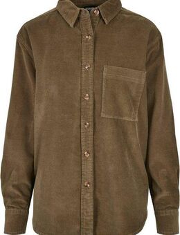 URBAN CLASSICS Langarmhemd Urban Classics Damen Ladies Corduroy Oversized Shirt (1-tlg)