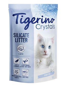 Tigerino Crystals klumpende Katzenstreu – Sensitive, parfümfrei - 5 l