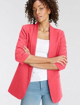 ONLY Kurzblazer ONLELLA – Femininer Blazer mit 3/4-Ärmeln und Raffung regular fit, casual, Web, Kunstfaser, V-Ausschnitt