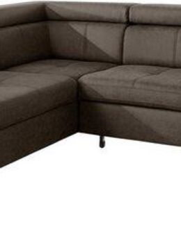 exxpo - sofa fashion Ecksofa Enya, aufwendige Detailverarbeitung, hoher Sitzkomfort, bequem, L-Form, mit Kopfteilverstellung, wahlweise Bettfunktion u. Bettkasten