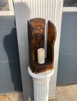Deco Led Timer Kerze Holz Handarbeit  unikat - Warendorf