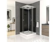 Marwell Komplettdusche Black Square, BxT: 90x90 cm, Einscheibensicherheitsglas, inkl. Armaturen