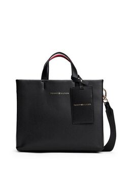 Tommy Hilfiger Henkeltasche TH ESTABLISHED MED SHOPPER, Damen-Umhängetasche, Schultertasche mit farbigen Streifen am Henkel