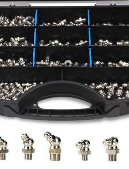 270x Kegel Schmiernippel Verzinkt Fettnippel Sortiment M6 M8 M10 Gerade 45° 90° - Wuppertal