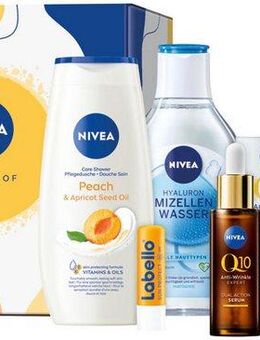 Nivea Pflege-Geschenkset The Gift of Joy, 5-tlg., Mildert und beugt Falten vor, spendet Feuchtigkeit, LSF 50.