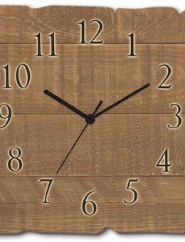 Artland Wanduhr Holzuhr dunkel (wahlweise mit Quarz- oder Funkuhrwerk, lautlos ohne Tickgeräusche)