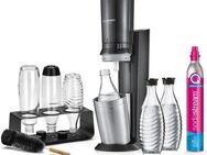 SodaStream Wassersprudler »Crystal« Mega-Bundle, (7-tlg), Wassersprudler, CO2-Zyl., Glaskaraffen, Abtropfhalter, Flaschenbürste