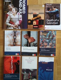 Schulbücher Schullektüre Klassiker Romeo & Juliet, Macbeth, Huis clos, Samira des Quatre-Routes, Brave New World, The Absolutely True Diary of a Part-Time Indian, Faserland, Woyzeck, Andorra - Krefeld