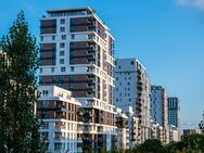 Vis-á-vis mit der Düsseldorfer Skyline in der stilvollen 3-Zimmer-Wohnung im 10.OG - Düsseldorf