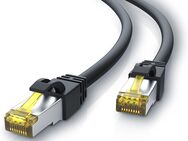 Patch-Netzwerkleitung Cat 8, 1m lang, vergoldete RJ45 Stecker S/FTP, 2000Mhz, 40Gbit/s, schwarz - Fürth