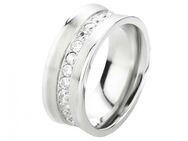 Damenring Edelstahl DE143 mit Zirkonias - Aholming