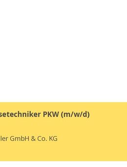 Kfz-Diagnosetechniker PKW (m/w/d) - Kronach