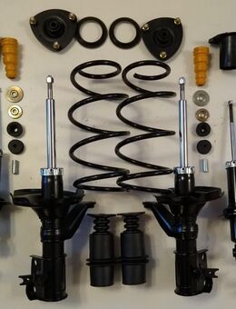 Fahrwerk Serienfahrwerk Standardfahrwerk Honda Civic VII 7 Stoßdämpfer Federn Domlager Staubschutz neu - Großbeeren