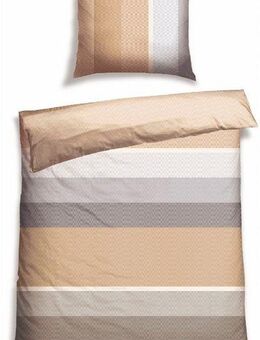 Schiesser Bettwäsche Endy Stripes aus weicher Baumwolle mit großen und kleinen Streifen, Renforcé, 2 teilig, Made in Green