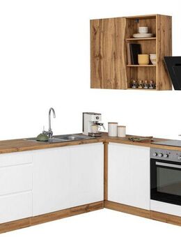 KOCHSTATION Winkelküche KS-Bruneck, Stellbreite 240/180 cm breit, wahlweise mit oder ohne E-Geräte, MDF