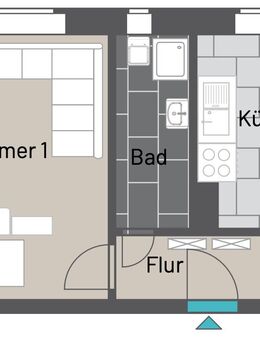 Charmante 1-Zimmer-Wohnung in ruhiger Lage von Brandenburg - Brandenburg (Havel)