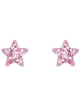 Amor Paar Ohrstecker Sternchen, mit Kristallglas