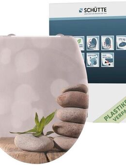 Schütte WC-Sitz STONE PYRAMID, bruchsicher und kratzfest, Absenkautomatik, Standardmaß
