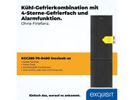 exquisit Kühl-/Gefrierkombination KGC265-70-040D inoxlook-az, 180 cm hoch, 54,5 cm breit