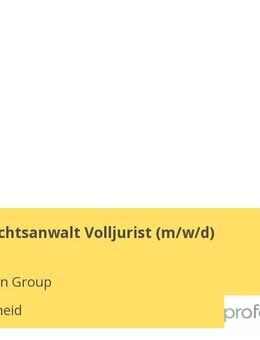 Syndikusrechtsanwalt Volljurist (m/w/d) - Lüdenscheid