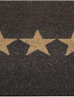 Andiamo Fußmatte Kokos Star, rechteckig, Höhe: 15 mm, Schmutzfangmatte, Motiv Sterne, In- und Outdoor geeignet