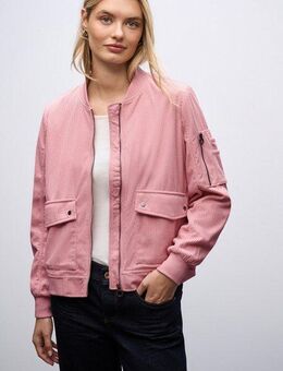STREET ONE Blouson aus Cord und Langarm mit Bündchen und Zipperdetail