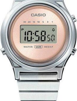 CASIO VINTAGE Chronograph LA700WE-4AEF, Quarzuhr, Armbanduhr, Damenuhr, Edelstahlarmband,digital,Stoppfunktion