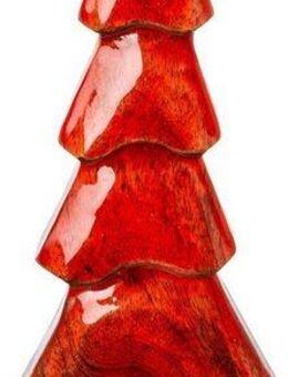 Creativ deco Dekobaum Weihnachtsdeko rot (2 St), mit Enamelglitterfinish