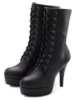 LASCANA Belle Affaire Schnürstiefelette, High-Heel-Boots mit Plateauabsatz