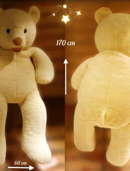 Teddybär Kuscheltier Plüsch weiß XXL 170 cm - Ertingen