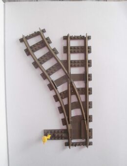 Weiche links mit Weichensteller ( original Lego, System 9 Volt, 2126, 697, 4556 ) - Unna