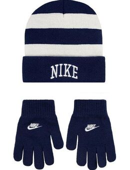 Nike Sportswear Mütze & Schal CHUNKY STRIPE APEX BEANIE SET: Mütze und Handschuhe (Set, 2-tlg., Set mit Beanie & 1 Paar Handschuhe)