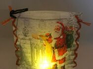 Stimmungslicht / Windlicht "Nikolaus mit Wunschzettel" NEU handmade - Erkelenz