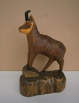 Holzskulptur Gamsbock Kunsthandwerk vom Bildhauer Jagd Natur Deko Sammeln - Buchholz (Nordheide)