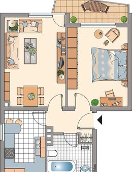 Gut geschnittene 2,5 Zimmer mit modernem Wannenbad und Balkon - Gelsenkirchen