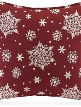 H.O.C.K. Dekokissen Snow Flakes, Schneeflocke, traditionell, bestickte Schneeflocken, inkl. Füllung