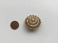 Damen Schmuck Vintage Brosche Vergoldet Blütenform - Fulda