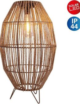 näve LED Solarleuchte Korbinian, LED fest integriert, Warmweiß, Schnurbespannung, inkl. Lichtbulb mit LED, warmweißes Licht, H: 34cm