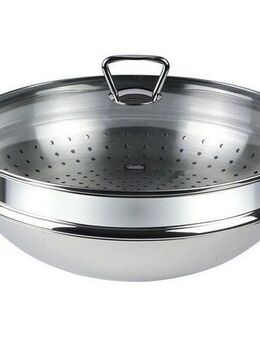 Fissler Wok Nanjing, Edelstahl 18/10 (1-tlg), Ø 36 cm, Induktion
