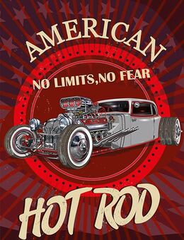 Schönes Blechschild American Hot Rod no Limits 20x30 cm - München