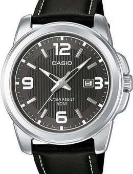 CASIO TIMELESS COLLECTION Quarzuhr MTP-1314PL-8AVEF, Armbanduhr, Herrenuhr, analog, Datum, Lederarmband