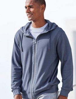AUTHENTIC LE JOGGER Kapuzensweatjacke Sweatjacke mit Eingrifftaschen aus Baumwoll-Mix