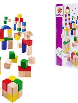 Eichhorn Holzbausteine Bunt/Natur Spielbauklötze, FSC® - schützt Wald - weltweit, Made in Germany